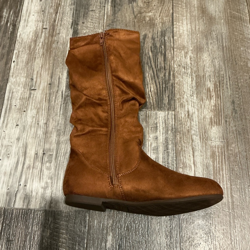 Brown Suede Slouch Boots EU Size 39=US Size 8 - Picture 4 of 9